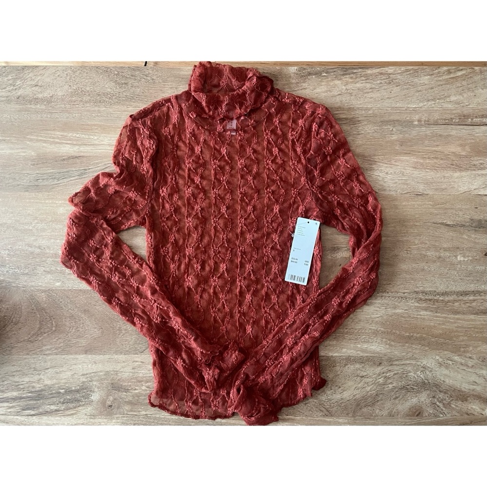 Urban Outfitters Red Cowl Turtleneck top